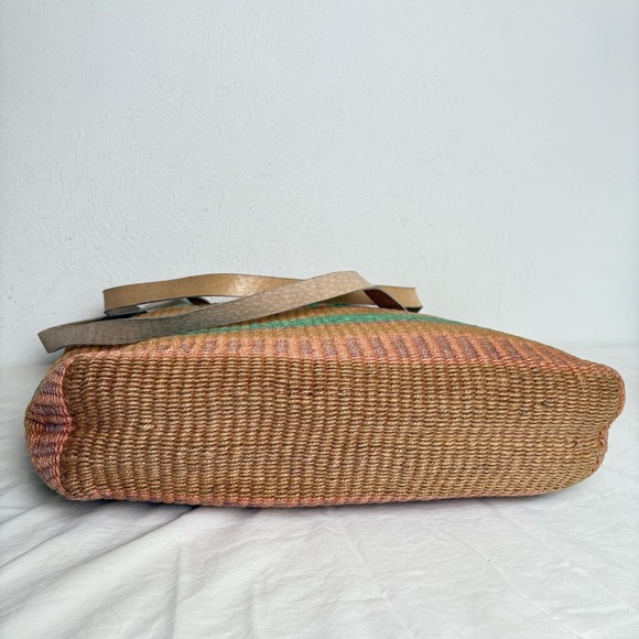 Aztec Boho Southwestern Southern Western Woven Natural Fiber Tote Purse Bag - Picture 10 of 16